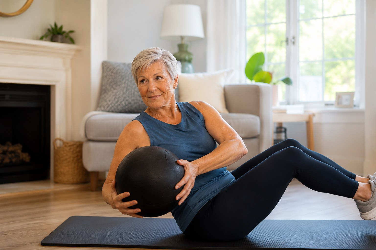 Female personal trainer working with a client in Sale